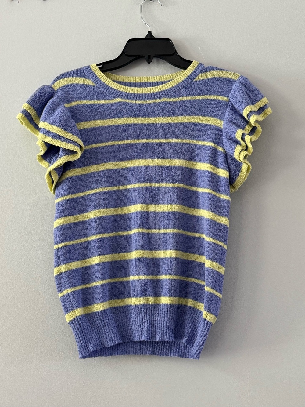 Anniewear Periwinkle and Yellow Striped Knit Top
